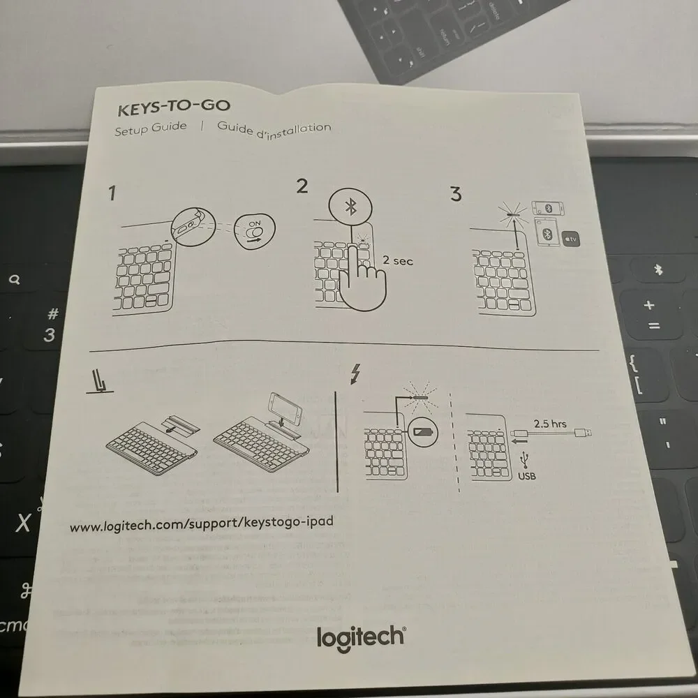 LOGITECH KEYS-TO-GO BLUETOOTH CORDLESS KEYBOARD FOR 